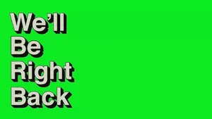We'll Be Right Back Neon Green Wallpaper