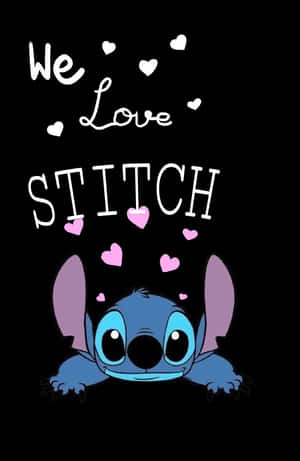 We Love Stitch Graphic Wallpaper