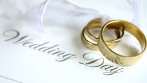 Wedding Day Golden Rings Wallpaper
