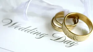 Wedding Day Golden Rings Wallpaper