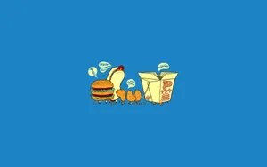 Weird Foods In Blue Wallpaper