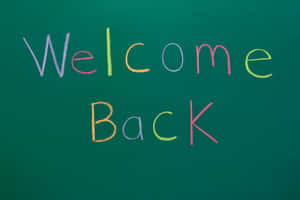 Welcome Back Chalkboard Message Wallpaper