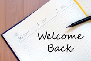 Welcome Back Planner Image Wallpaper