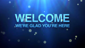 Welcome Quote Blue Aesthetic Wallpaper