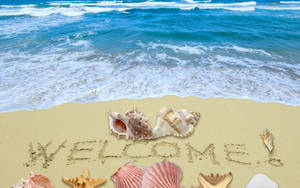 Welcome Summer On Beach Wallpaper
