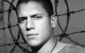 Wentworth Miller Prison Break Grayscale Wallpaper