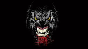Werewolf Artwork In Black Wallpaper