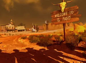Western El Paso Town Wallpaper