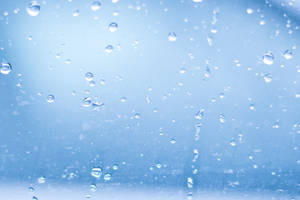 Wet Blue Glass Banner Wallpaper