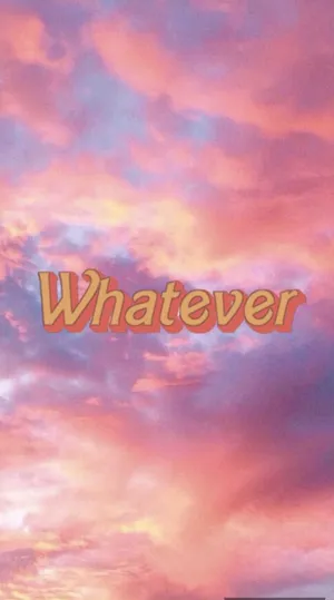 Whatever Pink Sunset Clouds Wallpaper
