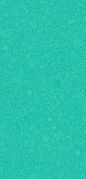 Whatsapp Chat Doodle Patterns Wallpaper
