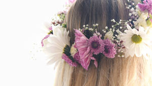 Whimsical Dainty Flower Crown Wallpaper