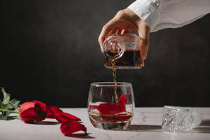 Whiskey Red Roses Wallpaper