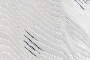 White Abstract Building Wall Wallpaper