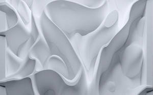 White Abstract Wave Clay Wallpaper