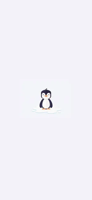 White Adorable Penguin Iphone Wallpaper