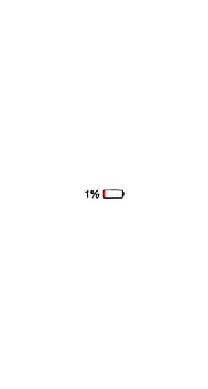 White Aesthetic One Percent Battery Life Wallpaper