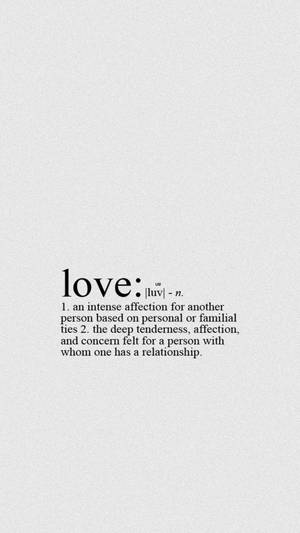 White Aesthetic Tumblr Love Definition Wallpaper