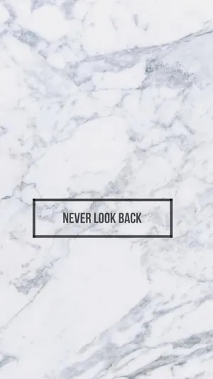 White Aesthetic Tumblr Never Look Back Marble Wallpaper
