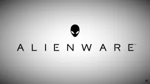 White Alienware Wordmark Poster Wallpaper