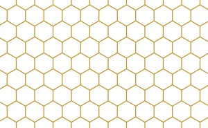 White And Gold Honeycomb Wallpaper