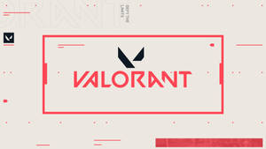 White And Red Valorant Logo Wallpaper