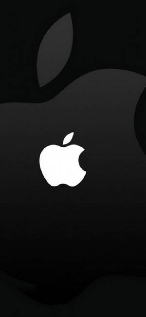 White Apple Logo Iphone Dark Wallpaper