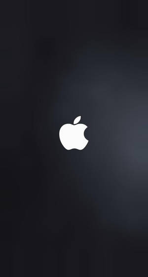White Apple Logo On Dark Gray Wallpaper