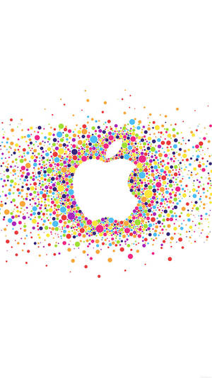 White Apple Logo Smartphone Background Wallpaper