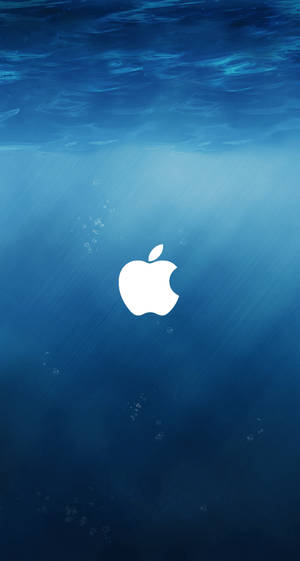 White Apple Logo Underwater Wallpaper