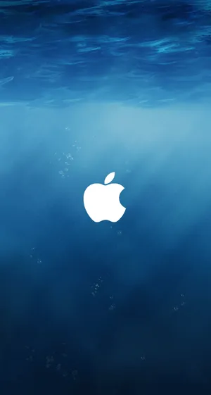 White Apple Logo Underwater Wallpaper