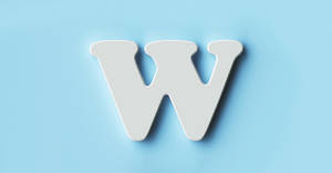 White Bold Letter W Wallpaper