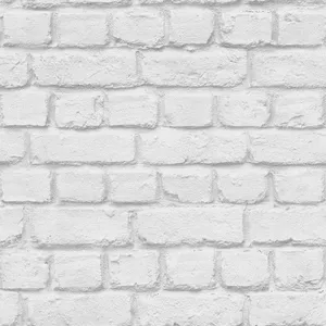White Brick English Bond Wallpaper