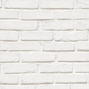 White Brick Gapped Running Bond Wallpaper