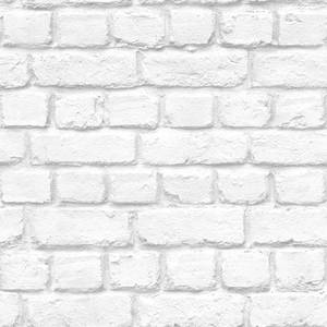 White Brick Tiles Wallpaper