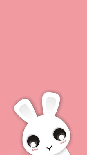 White Bunny Pretty Phone Wallpaper
