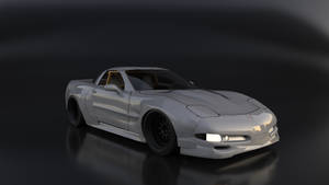 White C4 Corvette Wallpaper