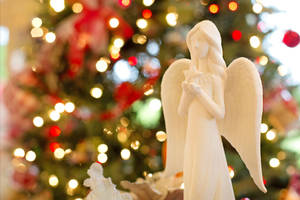 White Christmas Angel Wallpaper