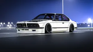 White Classic Bmw E24 Wallpaper
