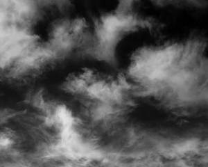 White Clouds Black Sky Wallpaper
