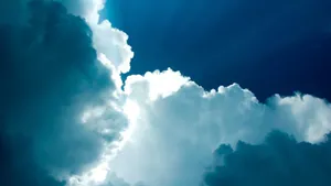 White Clouds On Sky Blue Pc Wallpaper