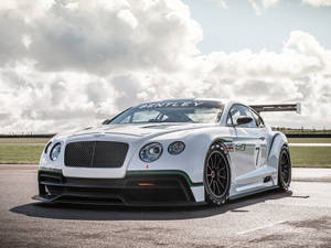 White Continental Gt3 Bentley Hd Wallpaper