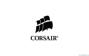 White Corsair Logo Wallpaper