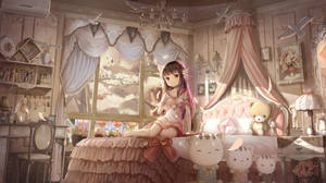 White Dove Princess Bedroom Wallpaper