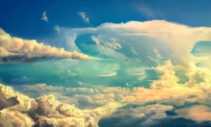White Dragon In Clouds Wallpaper