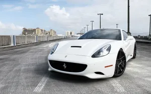 White Ferrari California Wallpaper