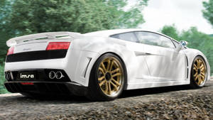 White Lamborghini Car Wallpaper