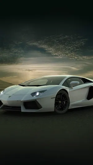 White Lamborghini Gallardo Iphone Wallpaper