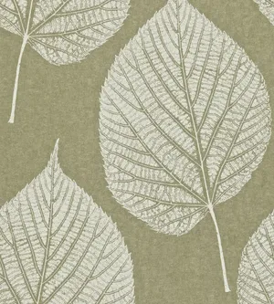 White Leaf Impression Wallpaper
