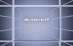 White Lined Squares Lenovo Official Wallpaper